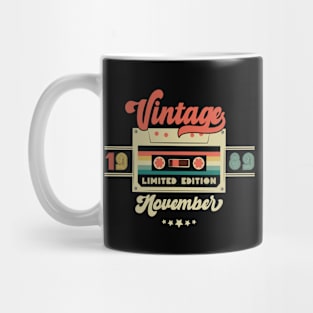 Vintage November 1989 Music Cassette - Limited Edition - 33 Years Old Birthday Gifts Mug